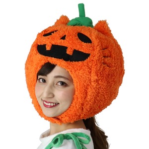 コスプレ衣装/コスチューム 【大きなかぼちゃネコキャップ】 レディース 〔ハロウィン イベント〕 - 拡大画像