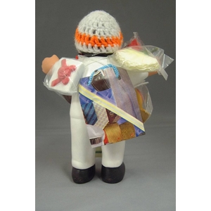【エケコ人形15cm】ワイルーロのネックレス付、ホワイト(WHITE)VIVASスペシャル・バージョン(ペルー直輸入) 商品写真4