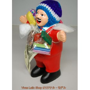 【エケコ人形19cm】 L サイズのエケコ人形・色はレッド(赤) 当店モデル(ペルー直輸入) 商品写真3
