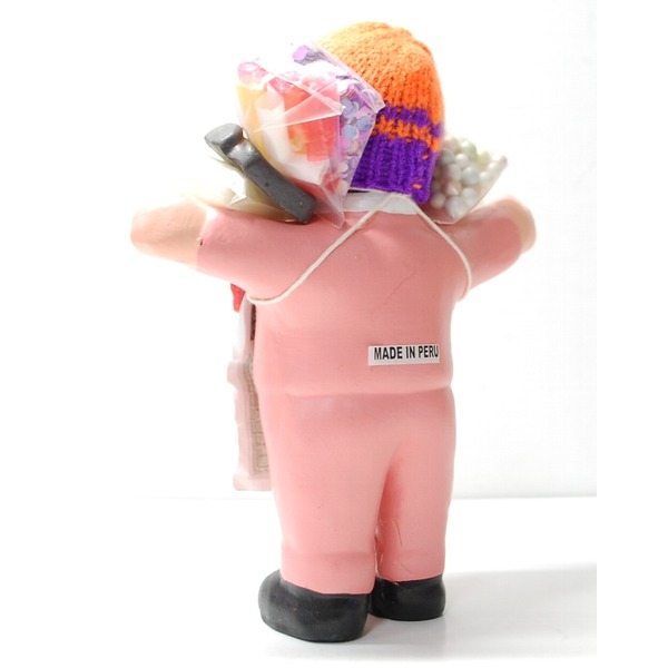 【エケコ人形15cm】桜・うすピンク色 女性に人気!★今だけ!ワイルーロの実 プレゼント中!(ペルー直輸入)