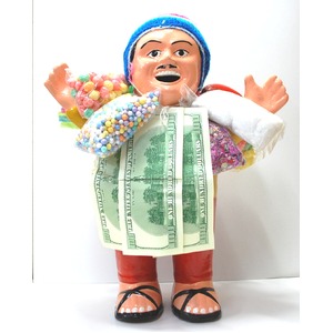 【特大エケコ人形35cm】ペルー製「現品・限定」ビッグサイズのエケコ人形です。商売繁盛の福  商品写真2
