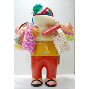 【特大エケコ人形35cm】ペルー製「現品・限定」ビッグサイズのエケコ人形です。商売繁盛の福  商品写真4