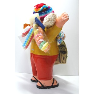 【特大エケコ人形35cm】ペルー製「現品・限定」ビッグサイズのエケコ人形です。商売繁盛の福  商品写真5