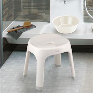 アスベル Emeal (エミール)風呂椅子 高さ30cm ホワイト 商品写真2