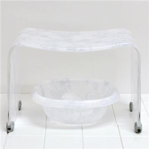 リス 風呂椅子 バスチェアー Mサイズ フィルロ フラワー ブラック 商品写真3