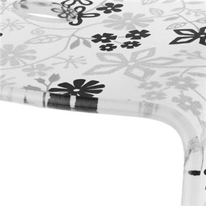 リス 風呂椅子 バスチェアー Mサイズ フィルロ フラワー ブラック 商品写真4