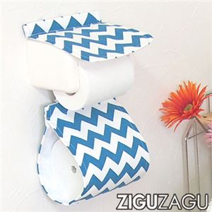 オカトー ペーパーホルダーカバー ZIGUZAGU ブルー 商品写真1