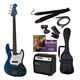 PG エレキベース 初心者入門エントリーセット ジャズベースタイプ JB-240/MBL メタリックブルー - 縮小画像1