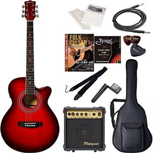 Sepia Crue  エレクトリックアコースティックギター エントリーセット EAW-01/RDS レッドサンバースト - 拡大画像