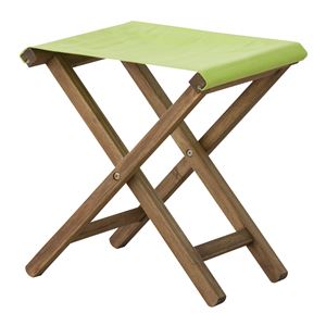 折りたたみ椅子(スツール) 【Patio】パティオ 木製(アカシア) NX-602GR グリーン(緑) 【完成品】 - 拡大画像