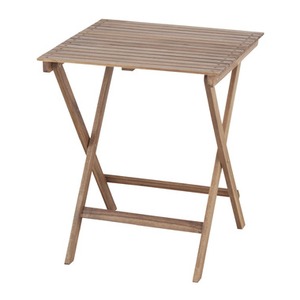 折りたたみ式テーブル 【Byron】バイロン 木製(アカシア/オイル仕上) 正方形 木目調 NX-902 - 拡大画像