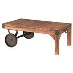 サイドテーブル(トロリー型テーブルS) 木製/アイアン TTF-117 