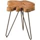サイドテーブル(ムク) 木製/スチール TTF-185 - 縮小画像1