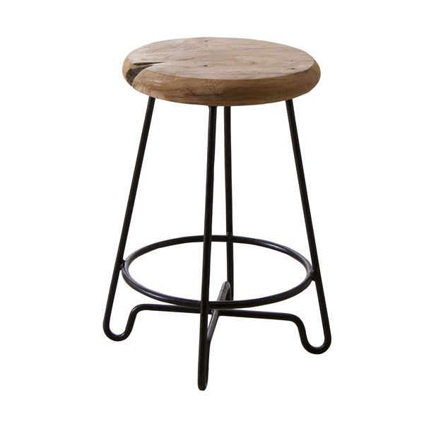 スツール オットマン 約幅36cm TTF-903B 木製 アイアン リビング ダイニング インテリア家具 プレゼント 店舗 備品 什器