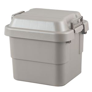 収納ボックス/ツールボックス 【30L】 幅40cm 耐荷重100kg 日本製 取っ手 ロック付き TC-30GY 〔玄関 ベランダ ガレージ〕