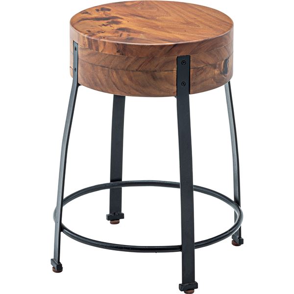 スツール オットマン 幅38cm×奥行38cm×高さ46cm 木製 ウッド スチール リビング ダイニング インテリア家具