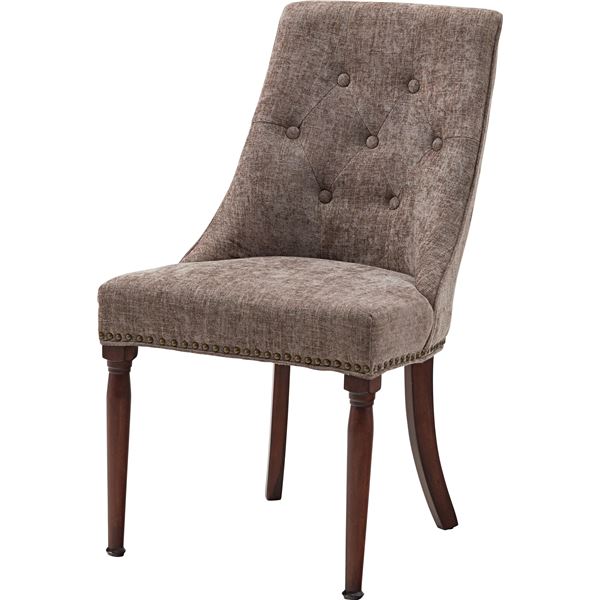 ダイニングチェア パーソナルチェア 約幅51cm グレー 木製 コットン 完成品 リビング 在宅ワーク 店舗 インテリア家具