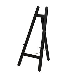イーゼル パネルスタンド 約幅43×奥行49×高さ85.5cm ブラック 木製 完成品 店舗 ショップ 学校 展示会 展覧会