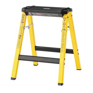 ステップ 踏み台 H 約幅36×奥行39×高さ45cm イエロー アルミ ステップスツール 完成品 作業 清掃 片付け アウトドア