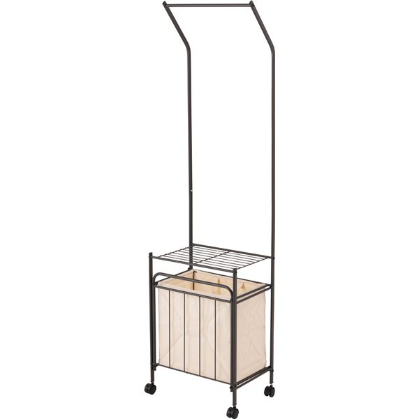 ランドリーハンガー ダークグレー 約 W44×D30.5×H163cm 組立式