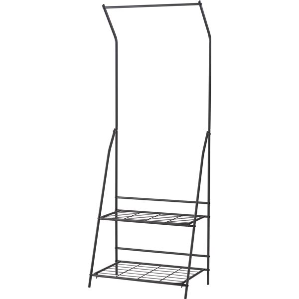 フォールディングハンガーラック ダークグレー 約W60×D38.5×H161cm