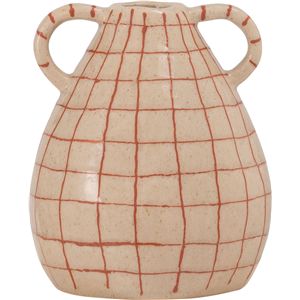 フラワーベース ベージュ （約W17.5×D17.5×H21cm） 完成品