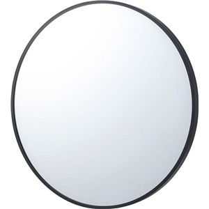 ウォールミラー ブラック （約W50×D2.5×H50cm） 完成品