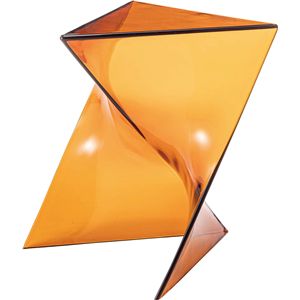 サイドテーブル オレンジ （約W40×D40×H43.5cm） 完成品