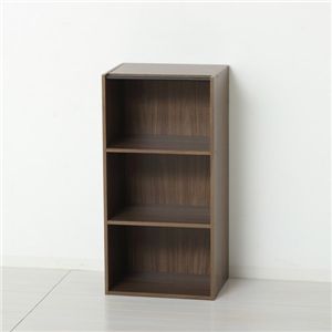 カラーボックス 約幅40cm ブラウン パイプハンガー付 スチール 収納ボックス リビング収納 収納棚 収納ラック リビング
