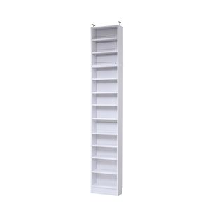 MEMORIA 本棚 棚板が1cmピッチで可動する 薄型オープン幅41.5cm 上置きセット ホワイト 商品写真1