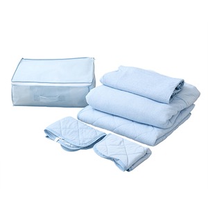 接触冷感素材 ひんやり寝具 クール寝具 布団6点セット ブルー 商品写真2