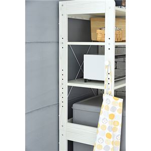 小型冷蔵庫対応 木製冷蔵庫ラック KKS-0013-WH ホワイト 商品写真5