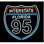 ネオンサイン INTERSTATE FLORIDA 95（ネオン管 看板 アメリカン雑貨 ・NEON SIGN・ネオンサイン）