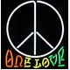 ネオンサイン ONE LOVE LOVE＆PEACE （ネオン管 看板 アメリカン雑貨 ・NEON SIGN・ネオンサイン） - 縮小画像1