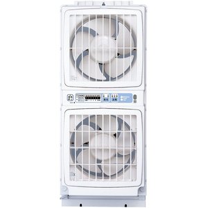 同時吸排形 窓用 ツインファン ミニリモコンタイプ 日本製 防虫フィルター付き 換気用 季節家電 タバコ臭対策 ペット臭対策