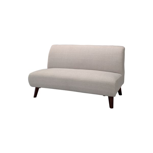 ソファー 幅121cm 2人掛け ベージュ 木製フレーム 脚付き ネオトマソン リビング ダイニング【代引不可】