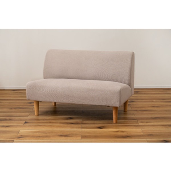 2人掛ソファ ベージュ 約W110×D67×H72×SH40cm【代引不可】