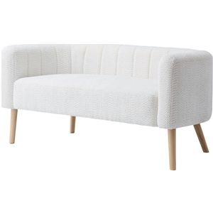 ソファー ホワイト （約W142×D72×H67×SH44cm） 組立式