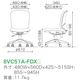 オカムラ オフィスチェア ビラージュ ローバック 肘なし ライトグレー 8VC51A-FDX2 - 縮小画像4