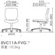 オカムラ オフィスチェア ビラージュ ローバック 肘なし レッド 8VC11A-FVG3 - 縮小画像4