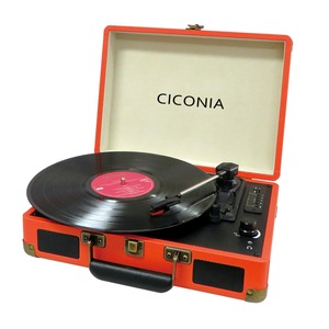 CICONIA クラシカルレコードプレーヤー TE-1907OR オレンジ