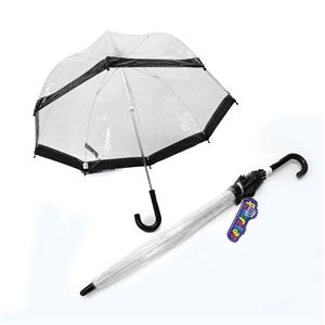 Fulton(フルトン) C603 004517 Funbrella-2 Black 子供用 キッズ用 ビニール傘 長傘 バードケージ ミニ アンブレラ 英国王室御用達ブランド 商品写真1