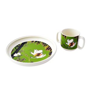 Arabia(アラビア) AR018710 Moomin Children set Jungle 「ジャングル」 ムーミン キッズ用食器セット マグカップ&プレート皿 ≪北欧食器≫ 商品写真1