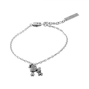 MARC JACOBS (マークジェイコブス) M0010729-969 Crystal/Antique Silver プードル パヴェ ブレスレット Mini Poodle Chain Bracelet 商品写真1