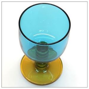 marimekko (マリメッコ) SUKAT MAKKARALLA STEMWARE 300ml 63943 760 turquoise/green/yellow カラー ワイングラス 脚付グラス 商品写真2
