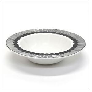 marimekko (マリメッコ) SIIRTOLAPUUTARHA DEEP PLATE 20cm 66683 190 white/black 手描き風ドットデザイン ディーププレート スープ皿 商品写真2