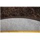 ホットカーペット対応 2色のミックスシャギーラグ 『マッシュ』 ブラウン 130×185cm楕円（オーバル/楕円形） - 縮小画像3
