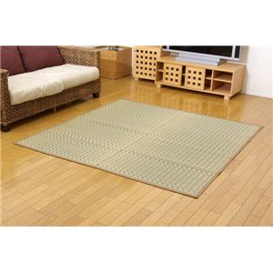 純国産/日本製 掛川織 い草カーペット 江戸間2畳（約174×174cm） 正方形