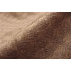 インド綿100% 格子柄 こたつ布団カバー 『クレタ』 ブラウン 215×215cm 商品写真5