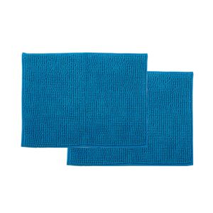 バスマット 吸水速乾 洗える 無地 『ショートモール』 ブルー 約45×60cm 2枚組 商品写真5